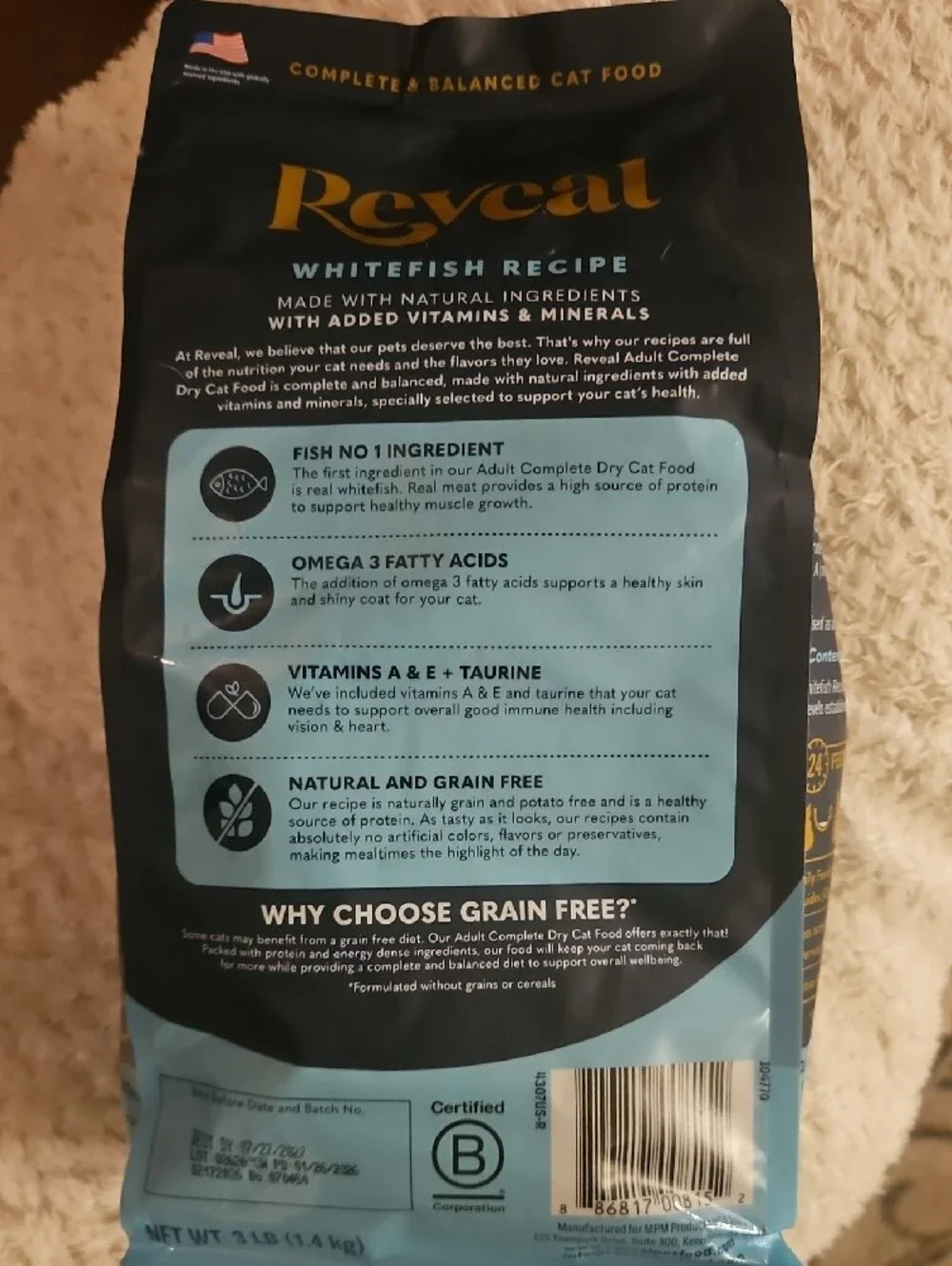 Whitefish Recipe Cat Food - Reveal